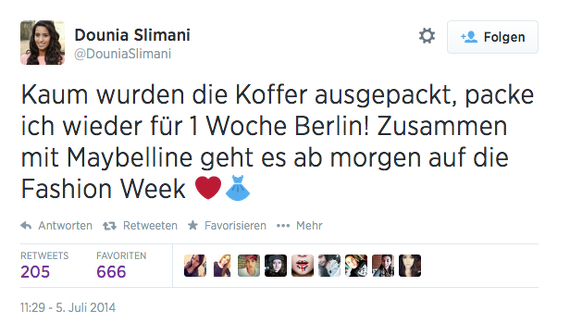 Fashionweek TopTweet